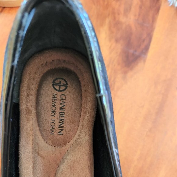 Giani Bernini Eaton Black Suede Slip On Wedge Heels - Size 6.5 - Picture 15 of 16